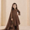 Baby 251 Roman Silk Embroidery Gown Sharara Dupatta Set Kids Wear
