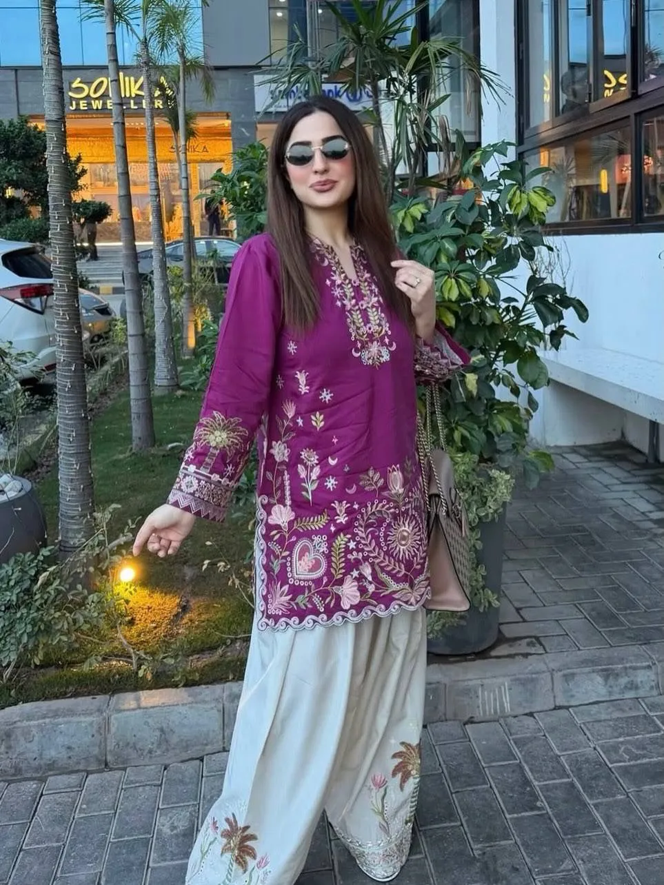 Buy C585 237 Rayon Cotton Thread Embroidery Work Office Wear Kurti Pant 2026