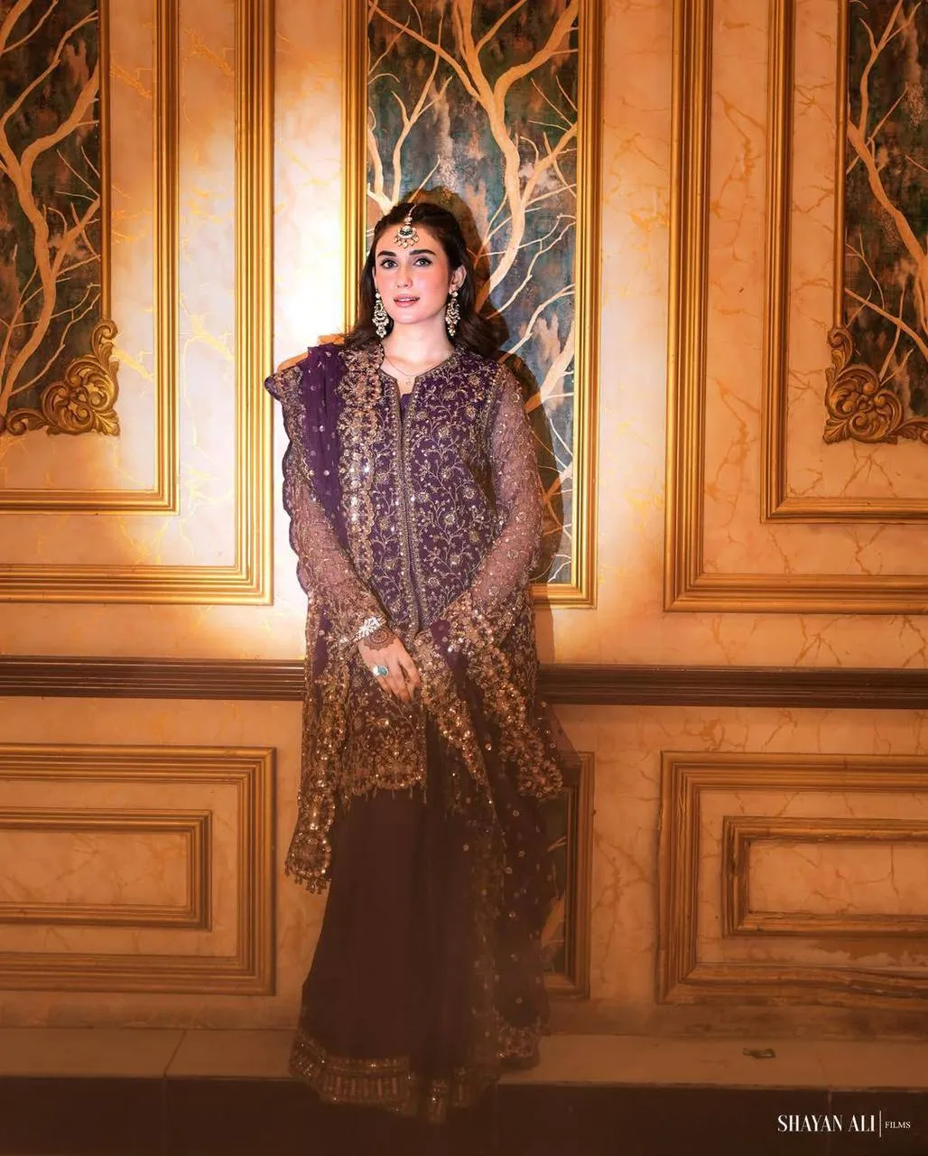 Beautiful C585 1423 Chinnon Silk Hand Embroidery Work Pakistani Sharara Suit 2026