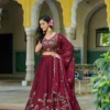 Zarin Liyana Vichitra Silk Designer Embroidery Work Wedding Lehenga Choli