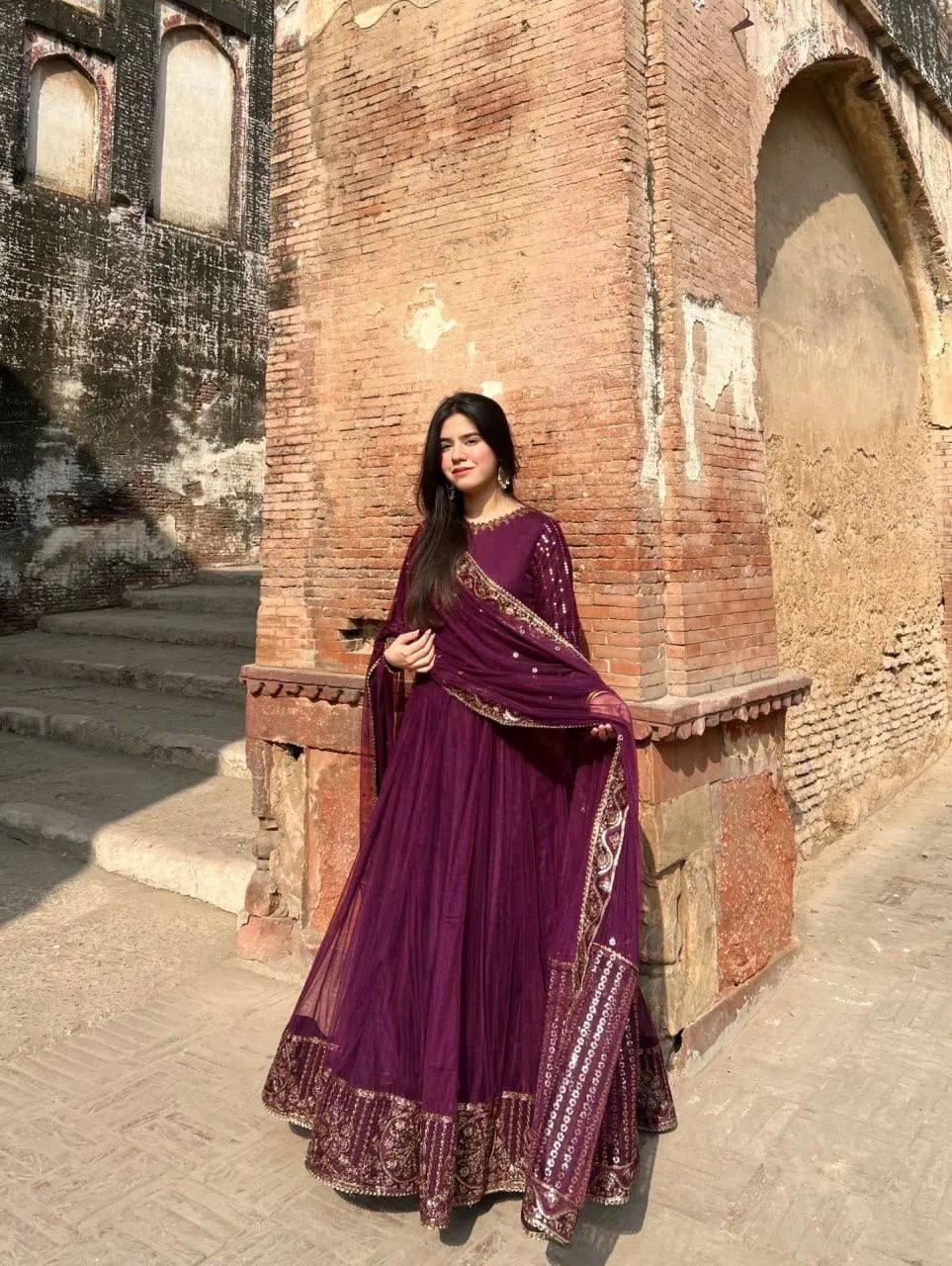 Deepika 1596 Georgette Sequnce Work Designer Gown Collection