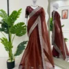 Deepika 596 Organza Silk Sequnce Work Party Wear Saree