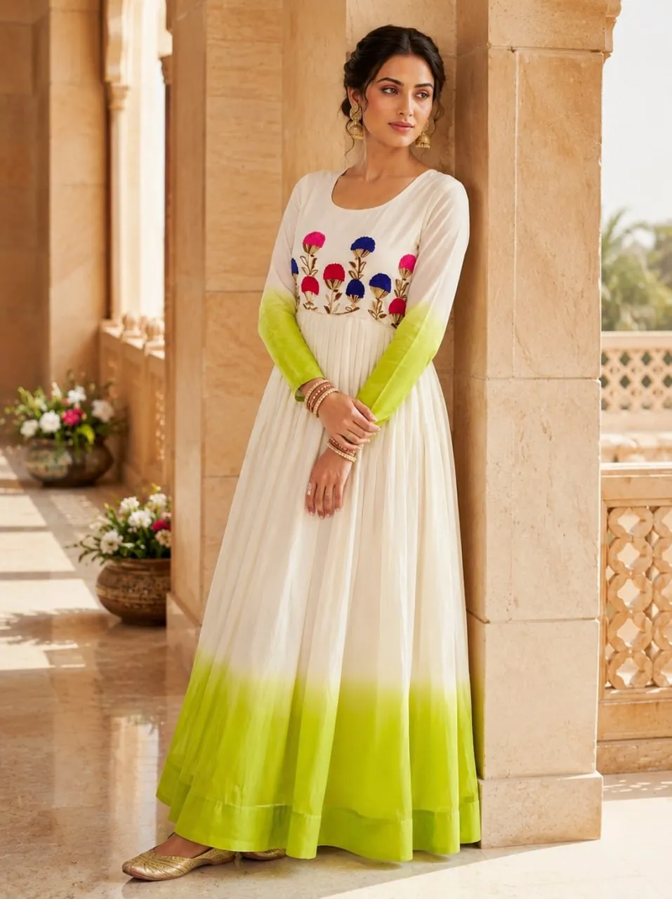 Stylish Moni 1263 Georgette Embroidery Thread Work Trending Gown 2026