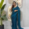 Latest SGT 239 Space Silk Party Wear Zip Gown Saree For Women 2026