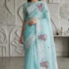 RBC Hansini Organza Thread Embroidery Work Party Wear Designer Saree