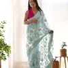 Kiara 5048 Organza Silk Thread Zari Weaving Work Saree Collection