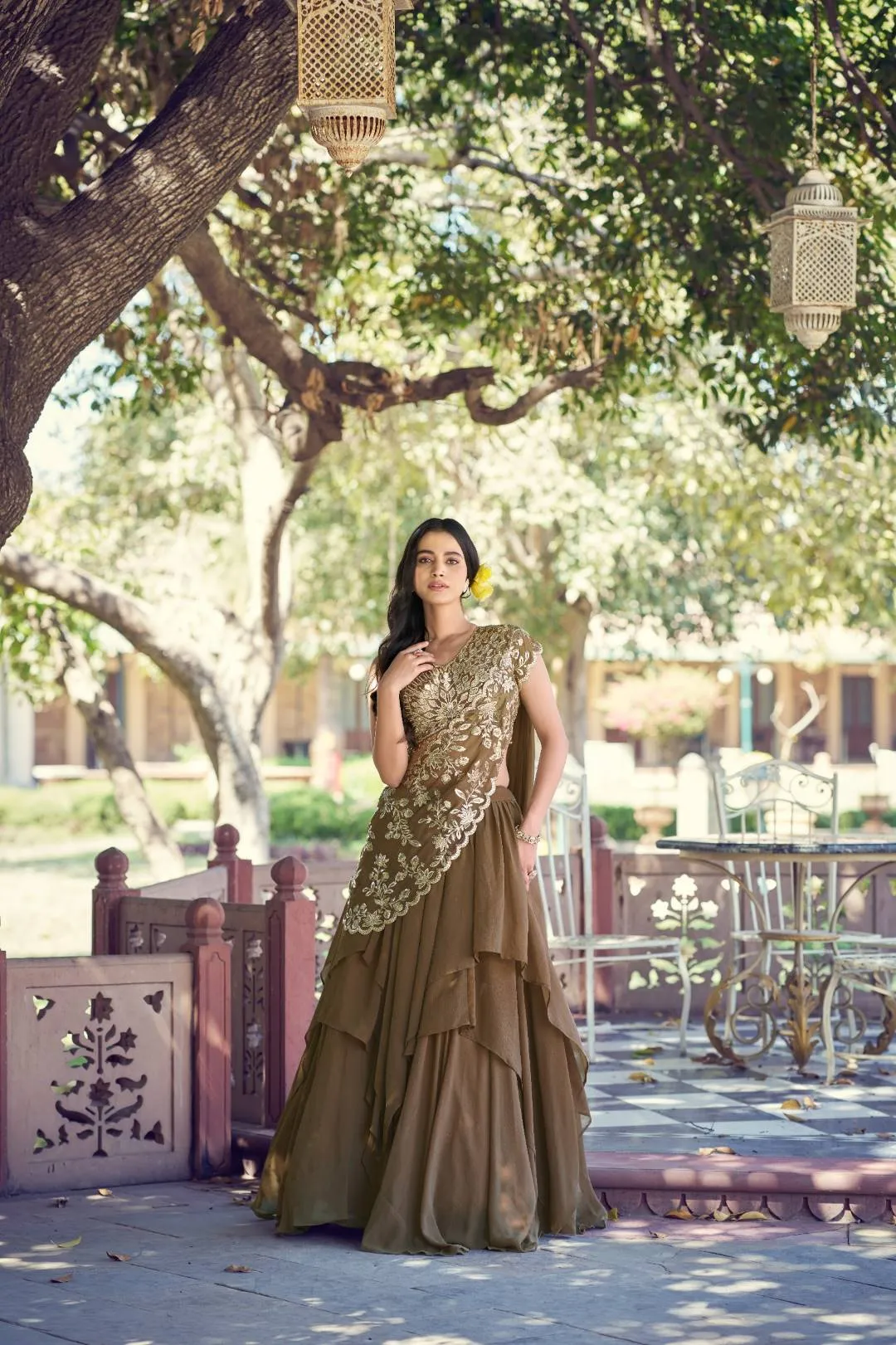 WMN 1469 Antraa Marble Party Wear Thread Work Ready To Wear Lehenga Choli
