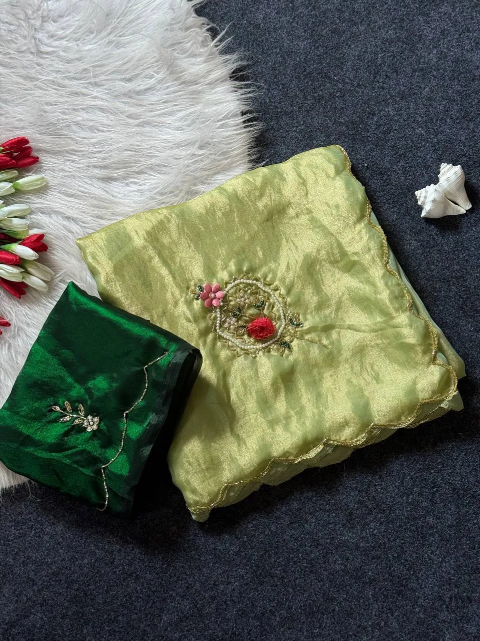 Latest WMS Fendy Sartin Khatali Hand Work Raksha Bandhan Saree 2026