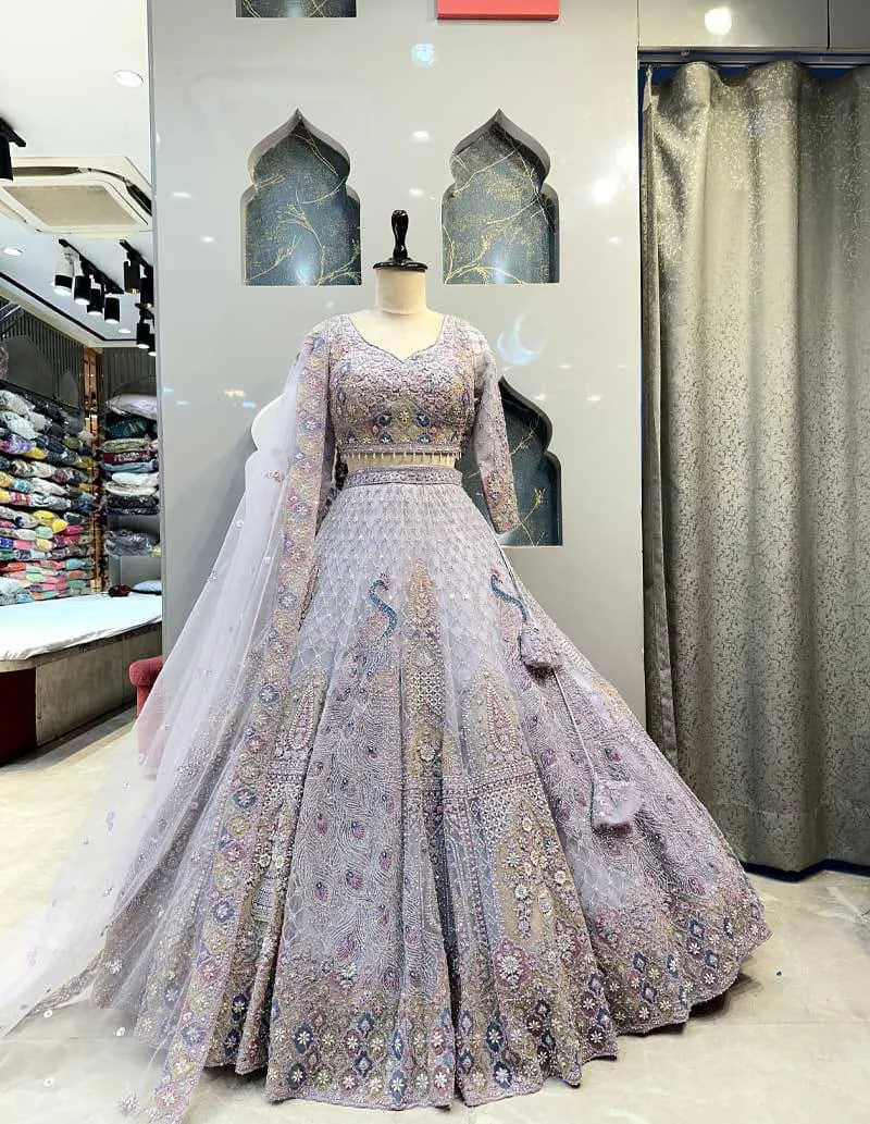 SBD 1746 Net Embroidery Sequins Work Wedding & Party Wear Lehenga Choli
