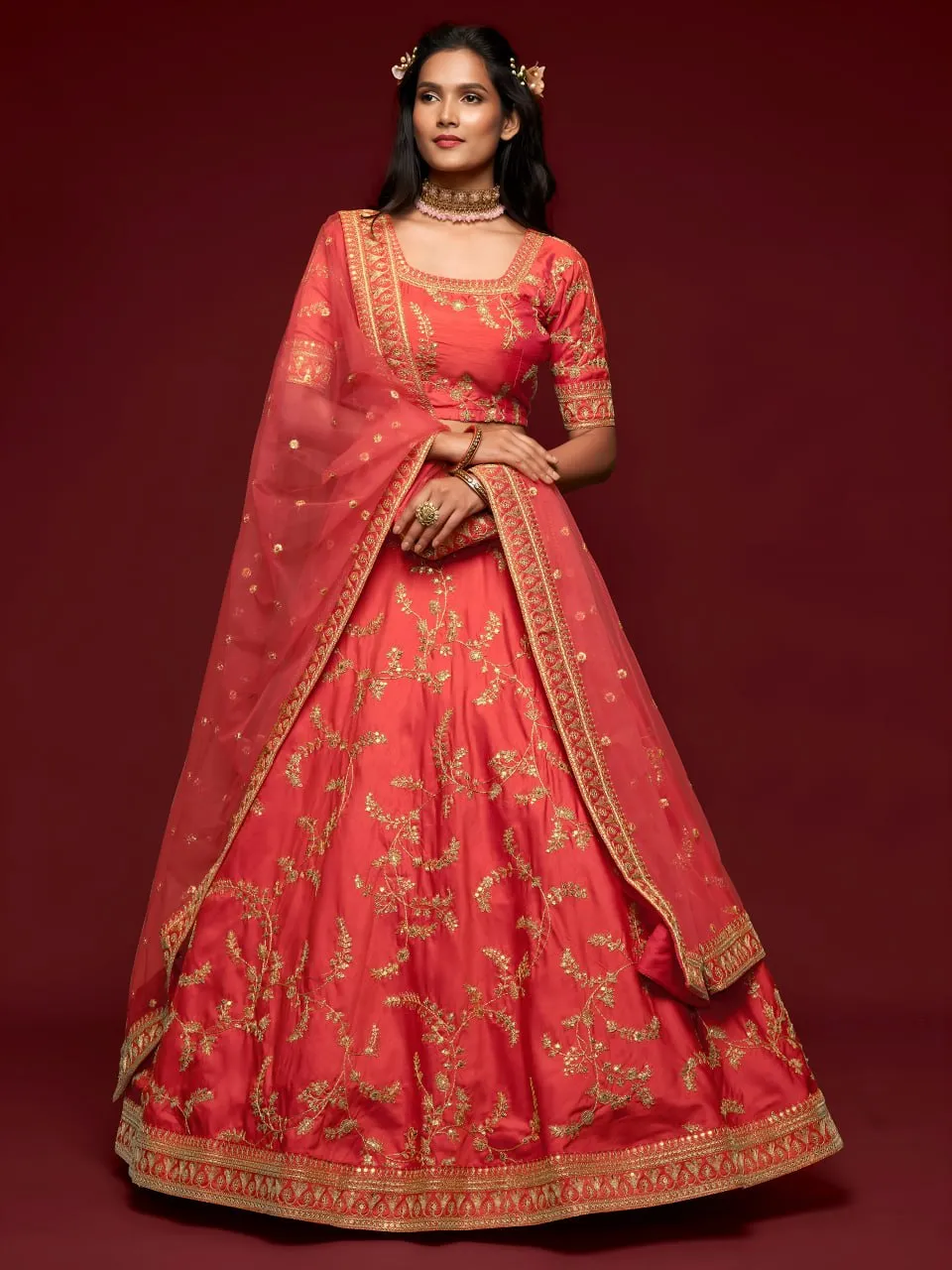 Zeel 7804 Art Silk Embroidery Work Designer Party Wear Lehenga Choli
