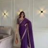 Kiara Rangoli Silk Embroidery Party Wear Saree Business Market in Surat