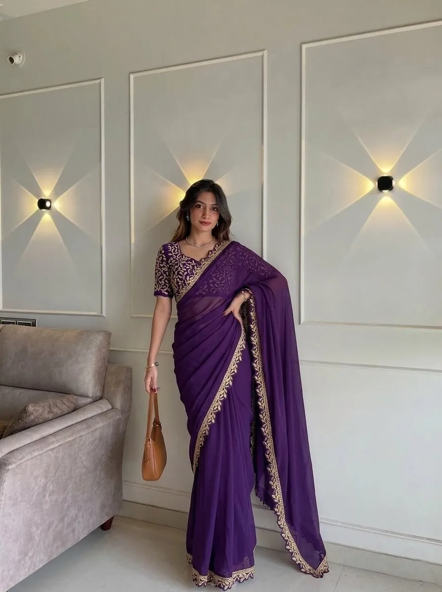 Kiara Rangoli Silk Embroidery Party Wear Saree Business Market in Surat