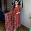 Yasu Ajarakh Buta Cotton Printed Hand Work Readymade Dress