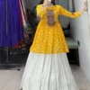 WMT 6062 Megha Gorgette Printed Mirror Work Skirt Navratri Kediya Style Collection