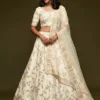 Zeel 7808 Art Silk Sequence Embroidery Work White Lehenga Choli Exporter Online