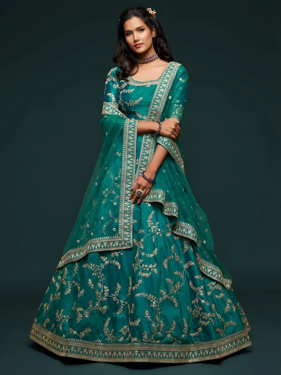 Zeel 7810 Art Silk Zari Thread Work Lehenga Choli Wedding Collection