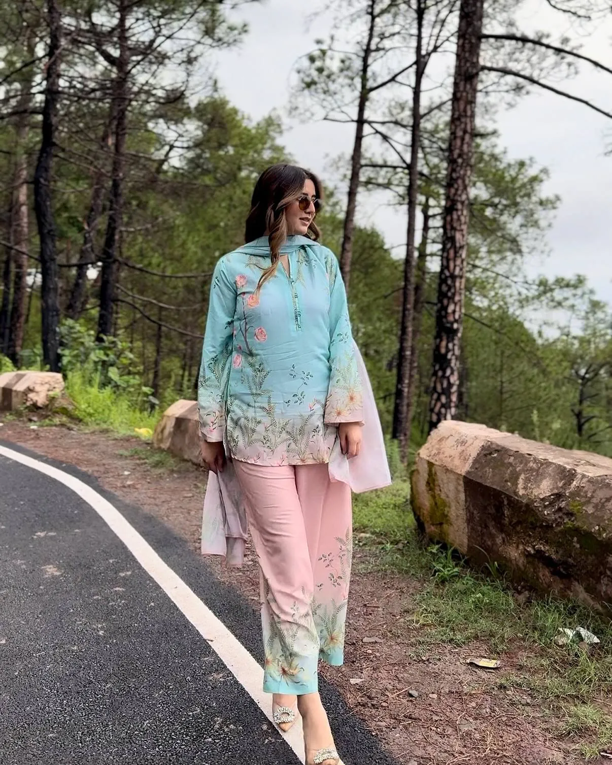 C585 238 Maslin Cotton Office Wear Short Kurti Pant Dupatta