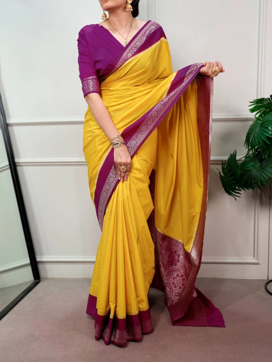 WMN 7900 Mysore Crepe Zari Weaving Work Saree Collection