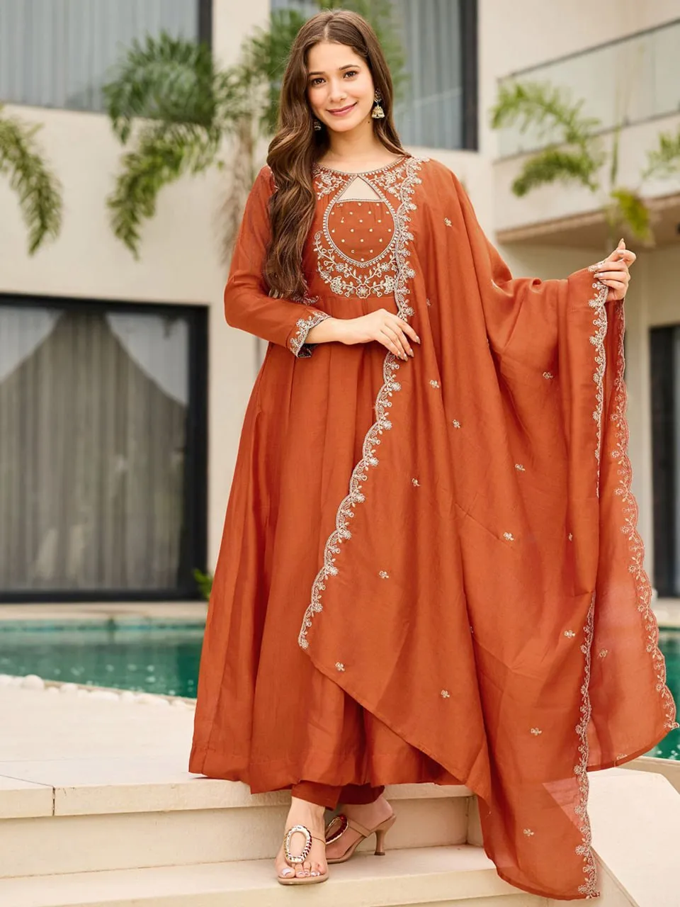 LFK 1001 Vichitra Party Wear Gown Wholesale Market in Mumbai
