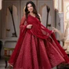 Deepika 6028 Chanderi Jacquard Butti Anarkali Festival Gown