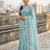 Kusum 812 Nagma Gold Crush Embroidery Work Saree Manufacturer in India