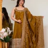 STD 6075 Vichitra Silk Embroidery Wedding Gown Collection