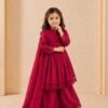 Baby 251 Roman Silk Embroidery Gown Sharara Dupatta Set Kids Wear