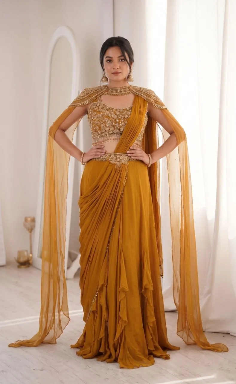 Madhuri 267 Rangoli Sequence Work Fancy Ready To Wear Lehenga Saree