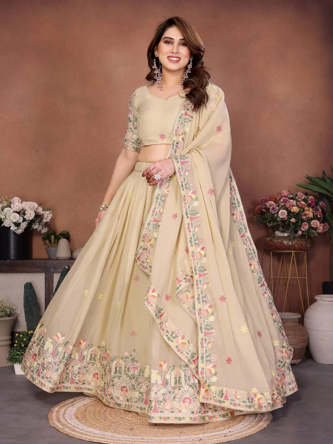 Kiara Akimia Georgette Embroidery Lehenga Choli Wholesale Online Shopping India