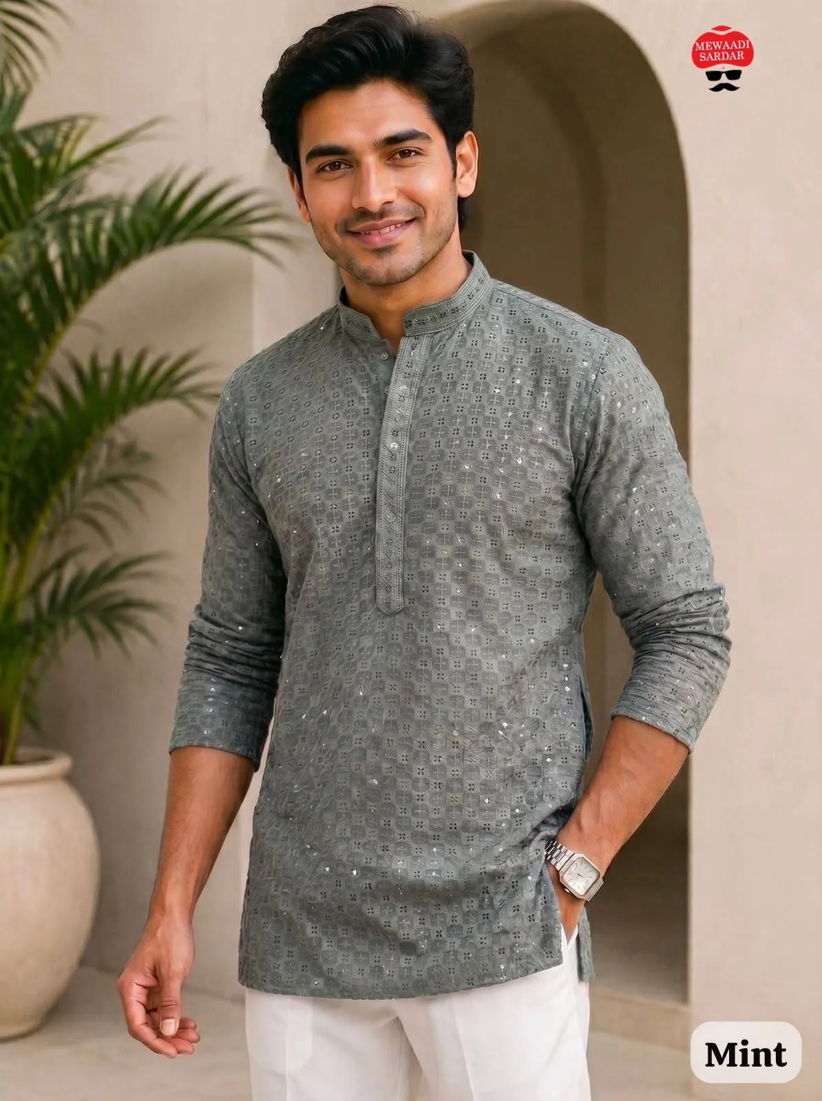 Lekha LI Chikankari Rayon Chikan Work Stylish Short Kurta
