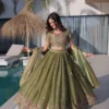 Mohini 7161 Fendi Silk Thread Embroidery Work Lehenga Choli