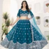 DKT 5077 Gorgette Sequence Embroidery Work Wedding Lehenga Choli