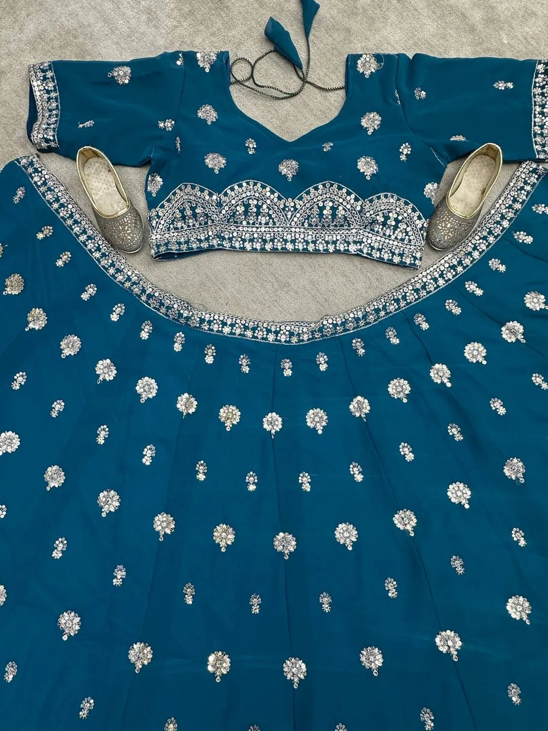 Beautiful DKT 5077 Georgette Sequence Embroidery Work Wedding Lehenga Choli 2026