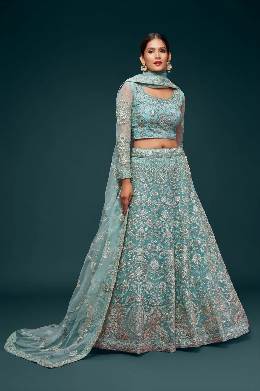 Zeel 7902 Net Thread Embroidery Work Trending Wedding Lehenga Choli