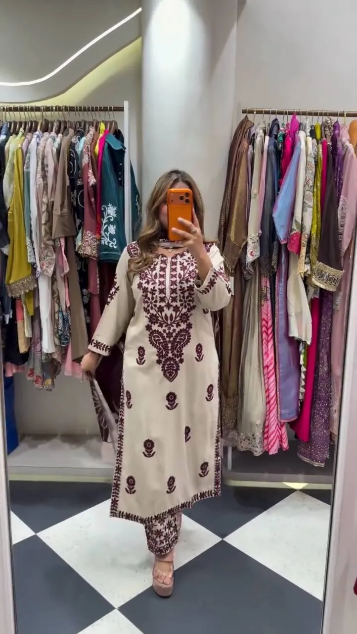 BV 474 Rayon Embroidery Work Festival Readymade Dress Exporter Online