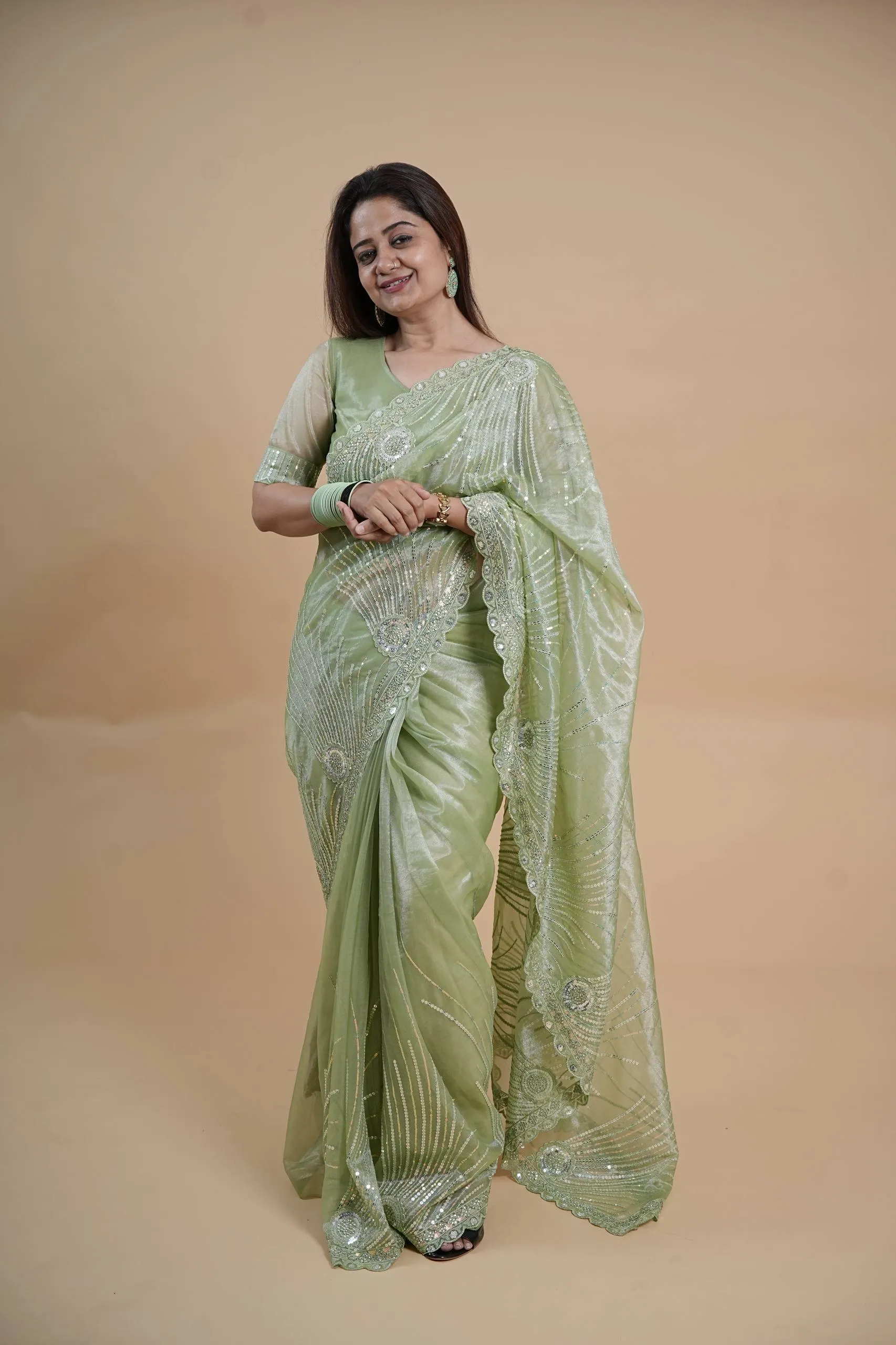 RBC Raj Shailly Twill Net Designer Embroidery Work Party Wear Saree