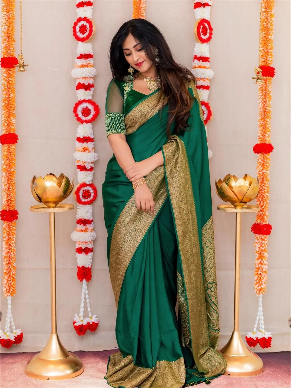 LFK 5333 Silk Zari Work Trending Banarasi Party Wear Saree