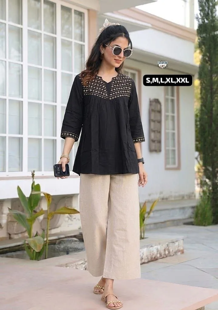 Laxmy 1115 Cotton Office Wear Short Top Collection