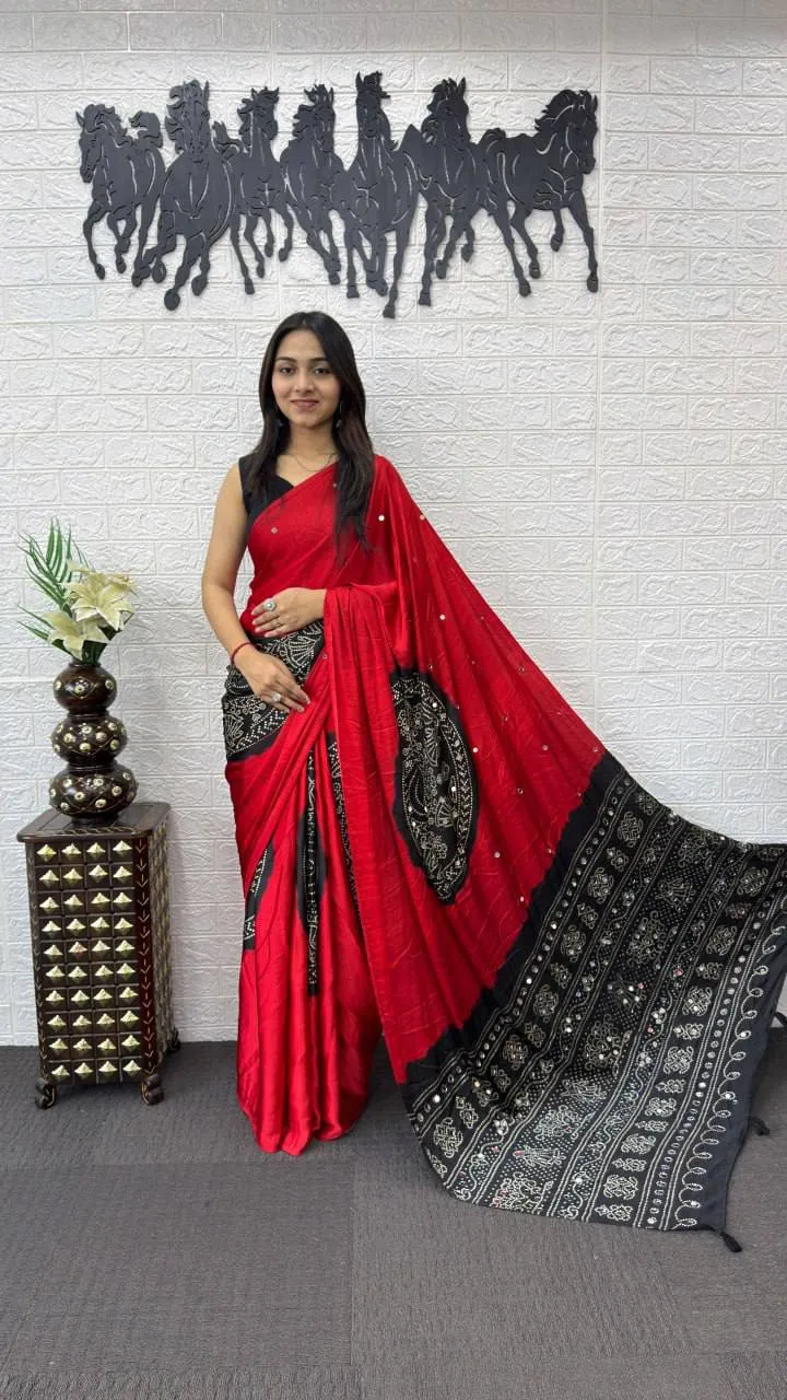 RBC Gajji Silk Mirror Work Party Wear Saree Manufacturers in India