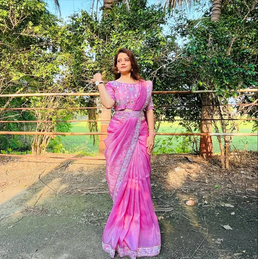 RBC 5086 Gold Crunchy Sequence Embroidery Work Saree Wholesale Online