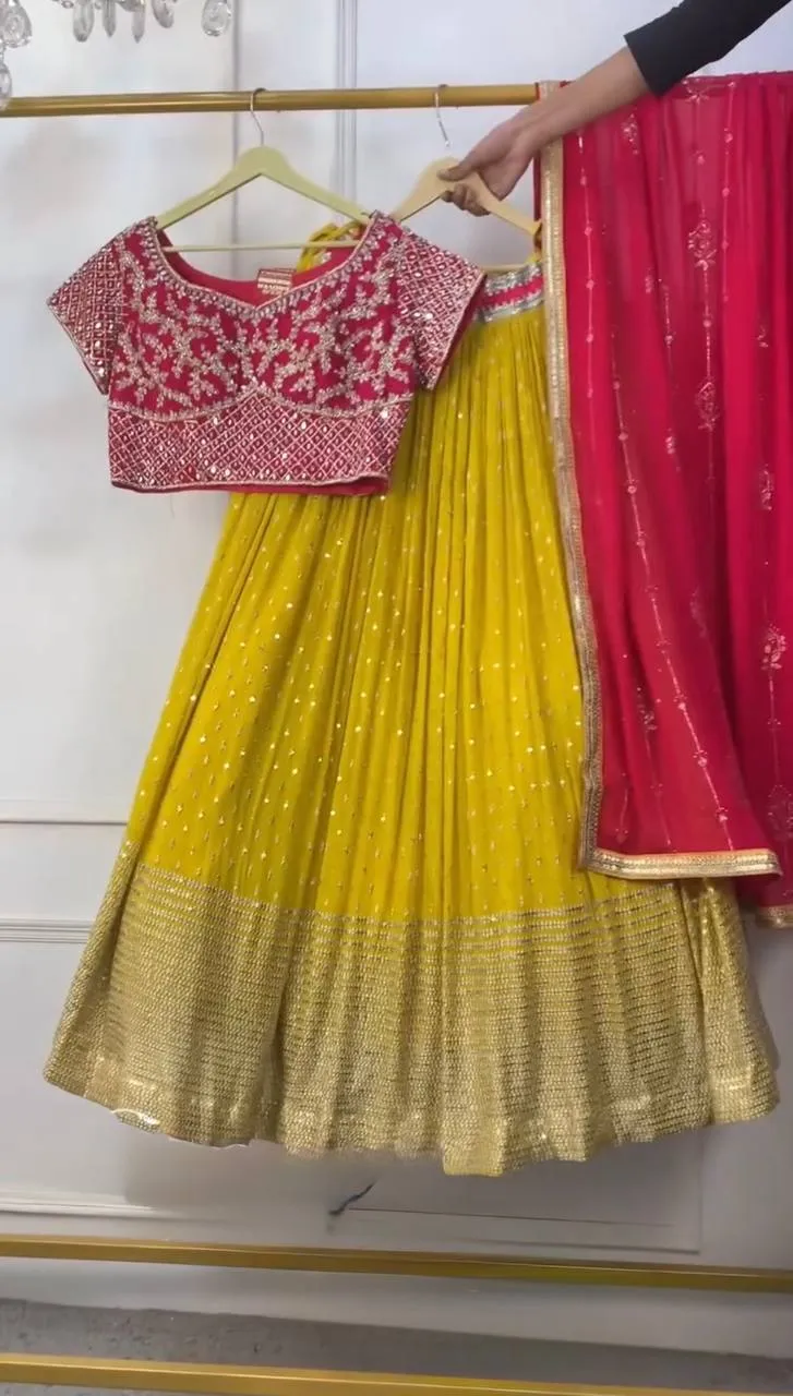 RBC 401 Georgette Thread Sequence Work Designer Lehenga Choli