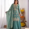 Sabina 894 Fendy Silk Embroidery Wedding Pakistani Sharara Suit