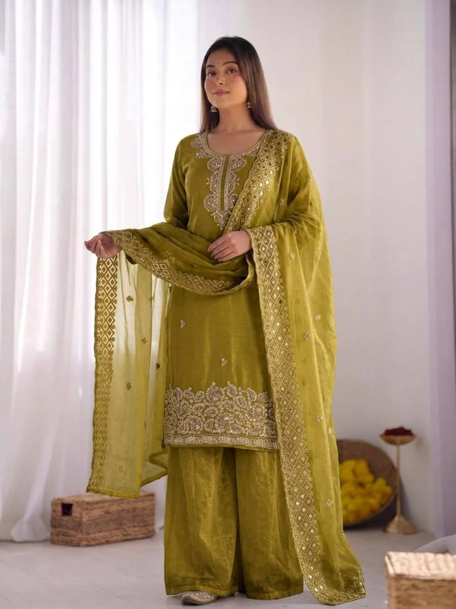 Sabina 893 Gmy Choo Silk Embroidery Designer Party Wear Sharara Suit