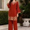 Buy SS2016 Kitty Rayon Embroidery Work Office Wear Kurti Pant Set 2026