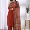 ATQ Reyon Slub Printed Trending Collection Durgapuja Readymade Dress