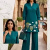 SS2016 Dabbu Cotton Trending Embroidery Office Wear Kurti Pant Set