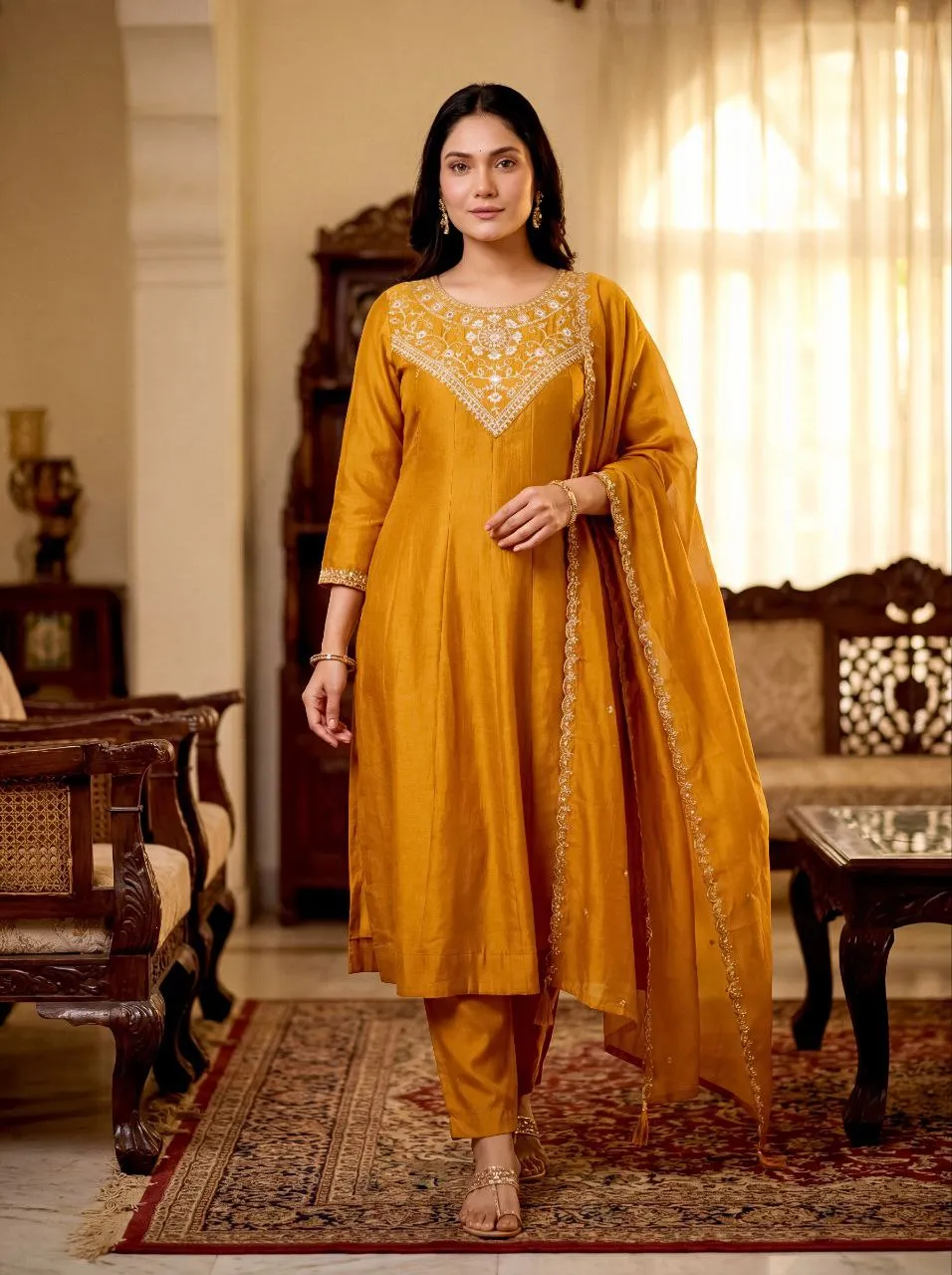 ATQ Vichitra Embroidery Party Wear Readymade Dress Wholesale Market in Mumbai