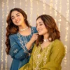 ATQ Chanderi Silk Embroidery Sequence Work Anarkali Gown Pant Dupatta