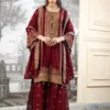 Sabina 890 Fendy Silk Embroidery Work Wedding Gharara Suit