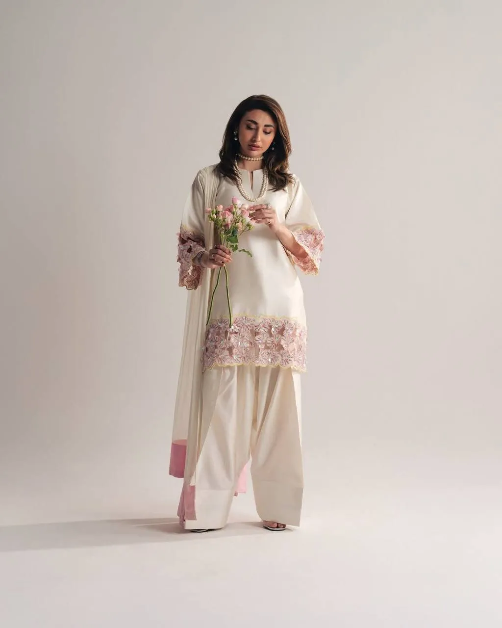 Sabina 889 Crepe Silk Hand Work Embroidery Farshi Readymade Dress
